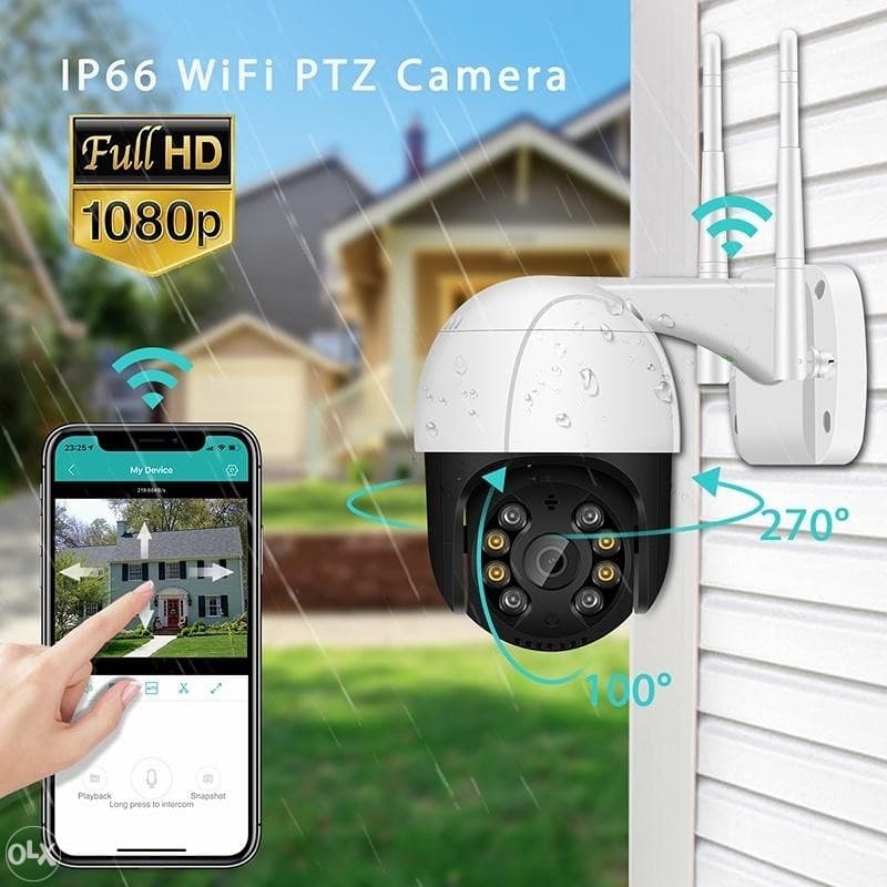 Smart Wi Fi WiFi 4MP IP66 Pokretna vanjska kamera