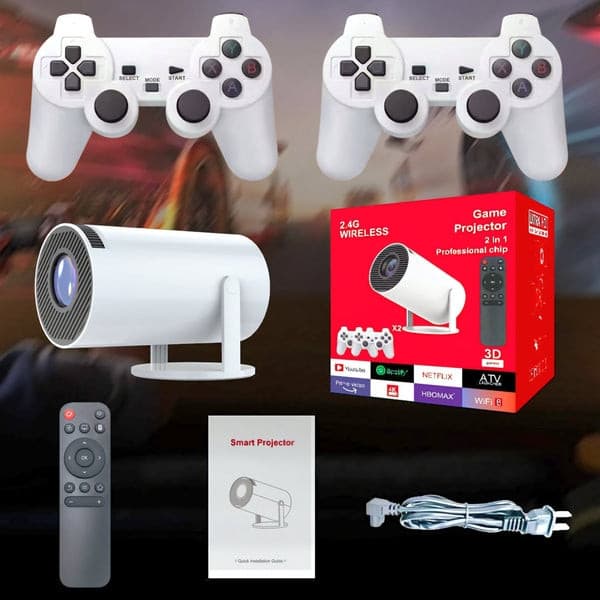 4K Ultra HD KINO Projektor s 10.000 Igara +2X DZOJSTIKA