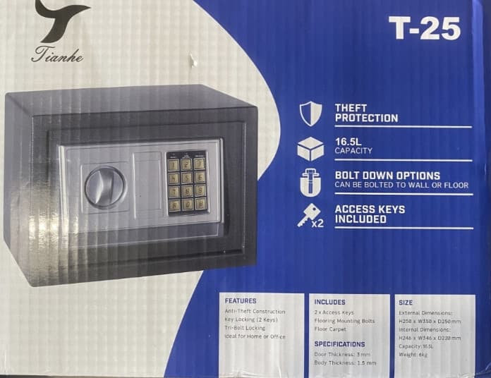 Sef za oružje nakit dimenzije 27/37/27 cm 3