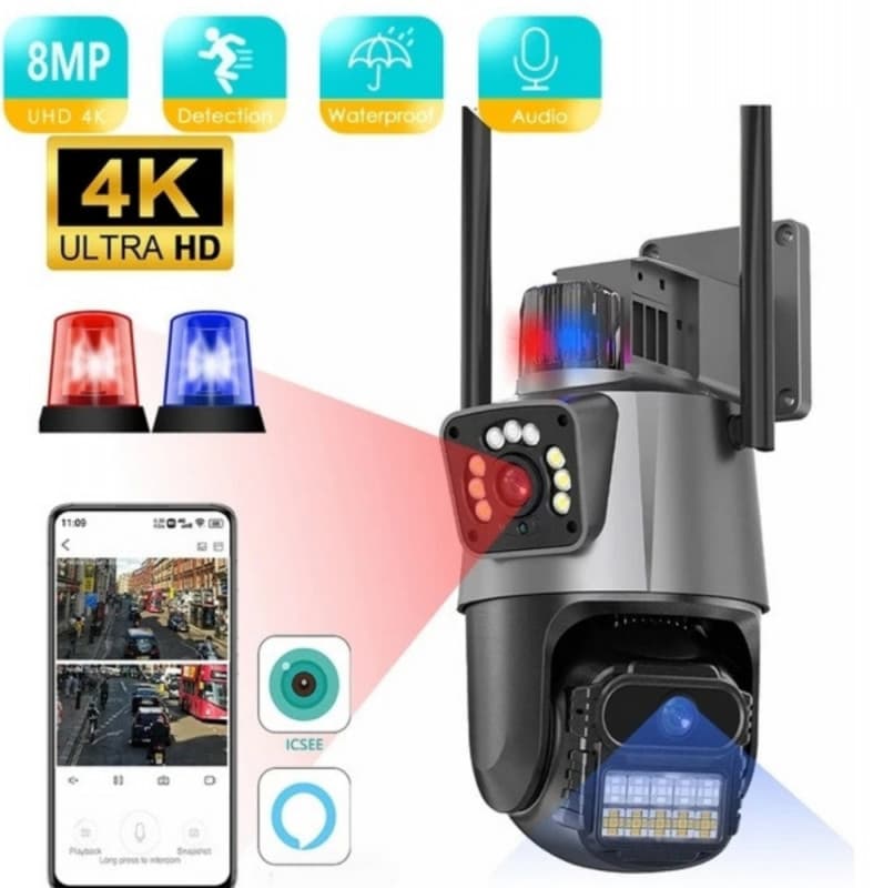 Rotirajuca PTZ kamera 8mp sa dvije glave vanjska alarm 065495481