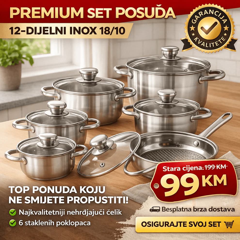12-dijelni veliki set posuđa