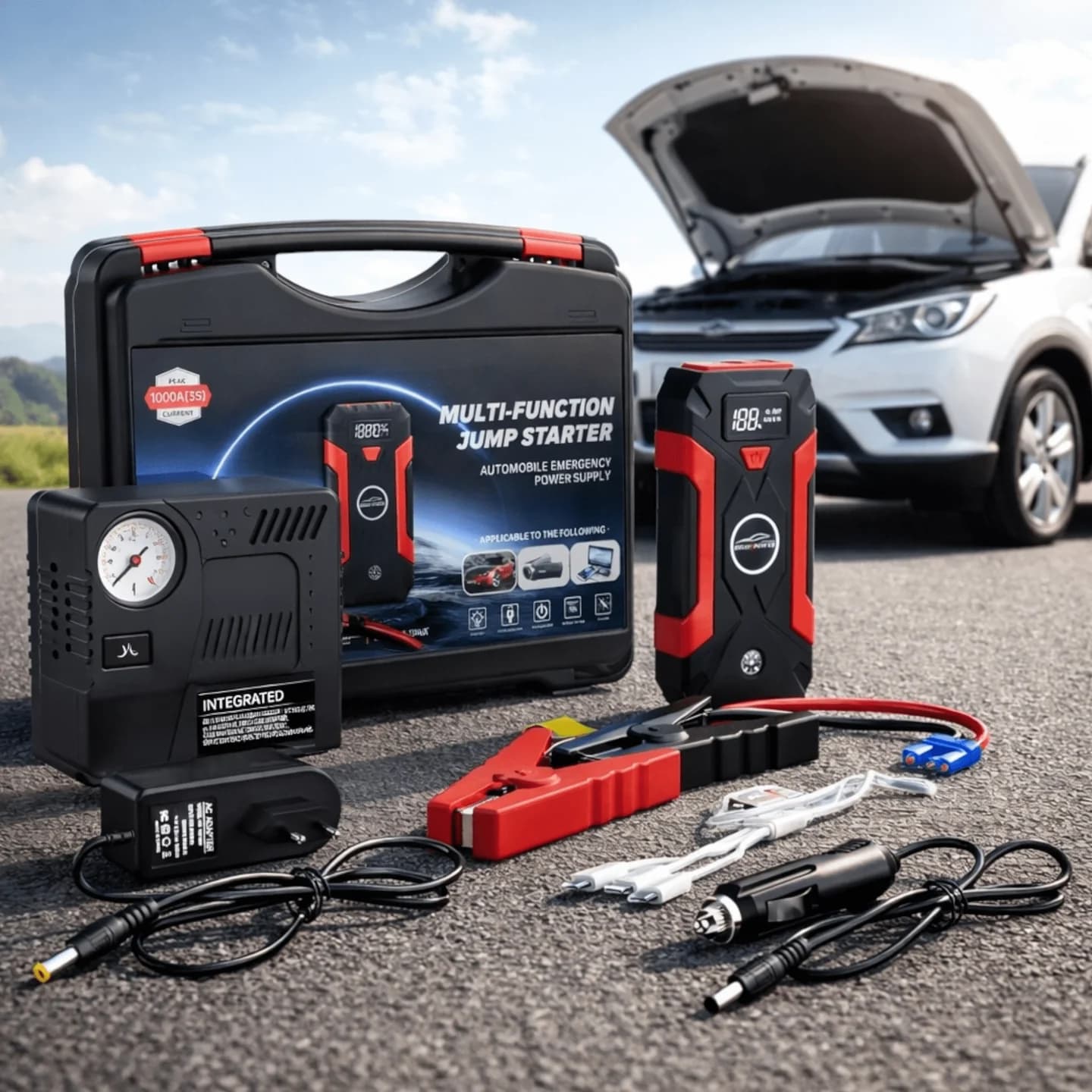 8u1 Auto Starter 16800mAh + KOMPRESOR