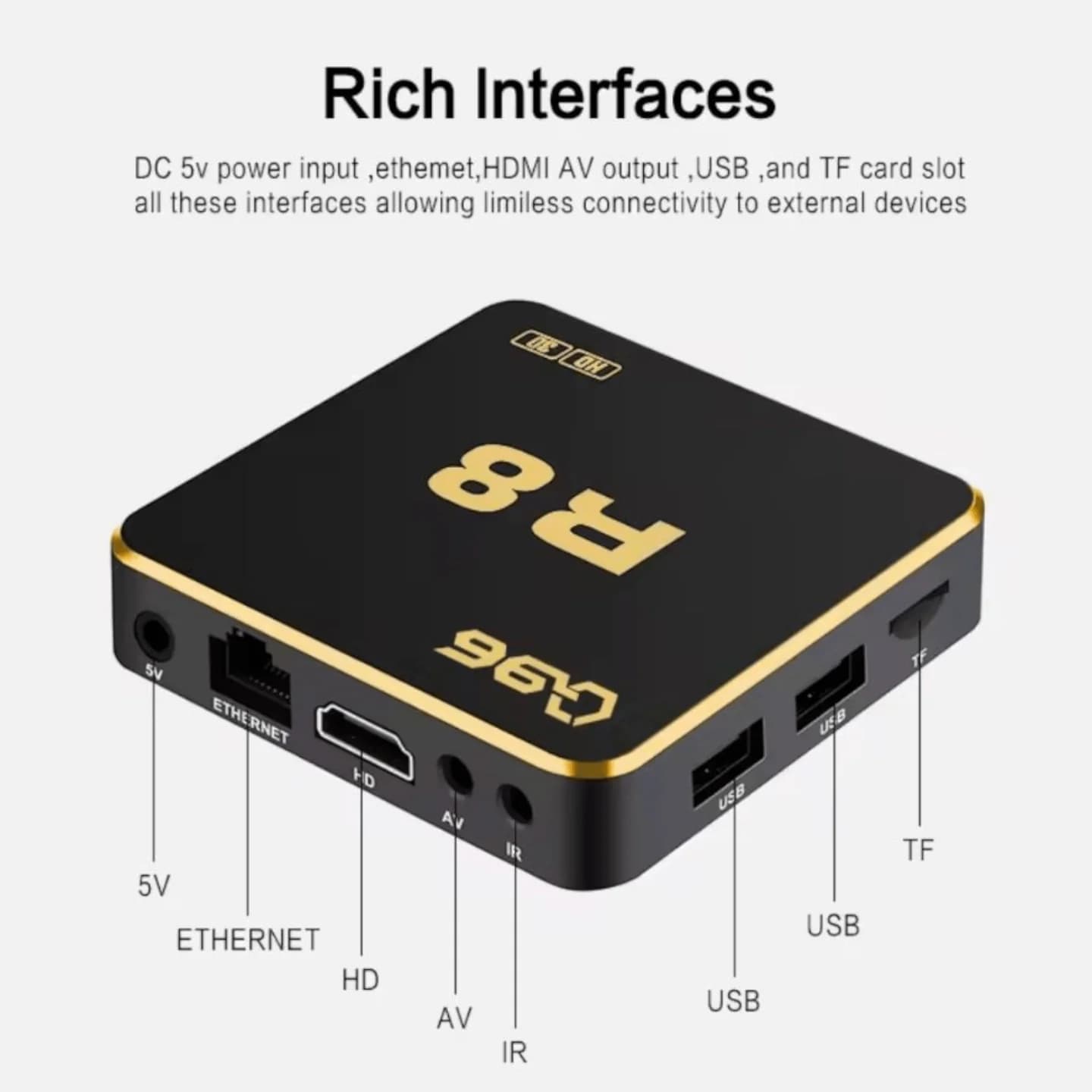 Android smart TV Box 8/128GB "Q96 R8" 3