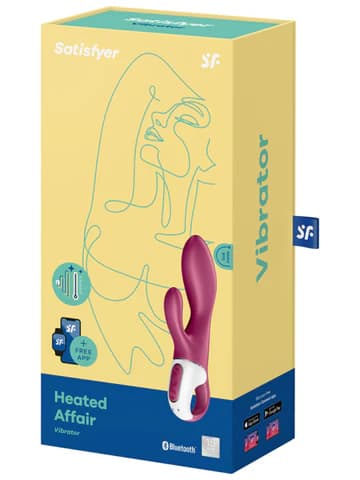 Satisfyer Heated Affair Connect – Bluetooth rabbit vibrator s funkcijom zagrijavanja (20,5 cm)