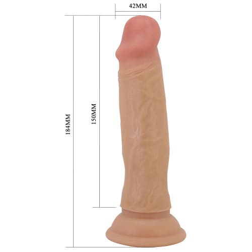 Pretty Love Quentin – realistični dildo s vakuum bazom (18,4 x 4,2 cm) 2